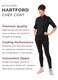 Chef Works Womens Hartford Chef Coat Black Medium