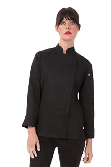 Chef Works Womens Hartford Chef Coat Black XLarge