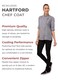 Chef Works Womens Hartford Chef Coat Grey Medium