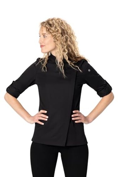 Chef Works Womens Lansing Chef Coat Black Large