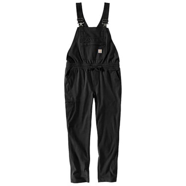 Carhartt Womens Force Relaxed Fit Ripstop Bib Overall Black Small