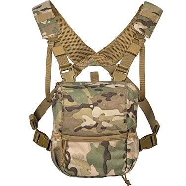 VISMIX Binocular Harness Adjustable Binocular Harness Chest Pack with Rain Cover for Hunting Hiking Shooting