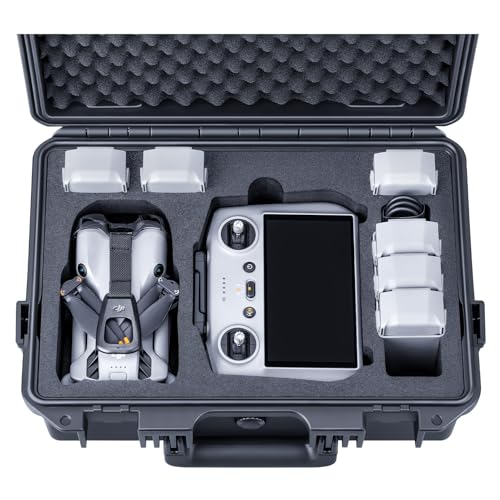 Lykus Lykus Titan MM510 Waterproof Hard Case For Dji Mini 5 Pro Fly More Combo case only up to 7 batteries