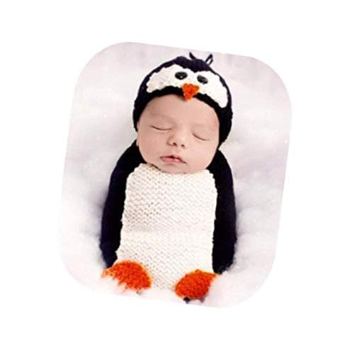Coberllus Coberllus Coberllus Newborn Photography Props Baby Photo Props Outfits Penguin Bonnet Hat
