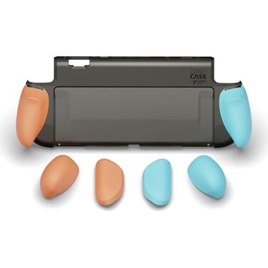 Savage Raven by Skull Co GripCase Soft Protective Case with Replaceable Grips to fit All Hands Sizes for Nintendo Switch 2 Neon Blue Red