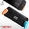 Savage Raven by Skull Co NeoGrip an Ergonomic Grip Hard Shell with Replaceable Grips to fit All Hands Sizes for Nintendo Switch 2 Neon Blue Red