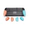 Savage Raven by Skull Co NeoGrip an Ergonomic Grip Hard Shell with Replaceable Grips to fit All Hands Sizes for Nintendo Switch 2 Neon Blue Red