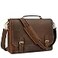 Kattee Mens Leather Satchel Briefcase 156 Laptop Messenger Shoulder Bag Tote