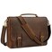 Kattee Mens Leather Satchel Briefcase 156 Laptop Messenger Shoulder Bag Tote