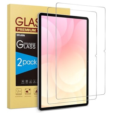 SPARIN 2 Pack Screen Protector for Samsung Galaxy Tab S11 S10 Lite S10 FE S9 FE S9 11 109 Tempered Glass Compatible with S Pen Case Friendly AntiScratches