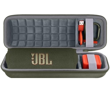 co2CREA Hard Travel Case Replacement for JBL Flip 7 Flip 6 FLIP 5 Waterproof Portable Bluetooth Speaker Green Case