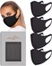 VIRTUE CODE Second Skin Cloth Face Mask Pack 4 Buttery Soft Masks Washable Fabric Black Face Mask Reusable Stretchy Comfortable Fresh Facemask