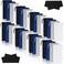 Ferraycle 100 Pcs Microfiber Pouch Case Bulk Microfiber Soft Sunglasses Pouch with 2 Eyeglass Cleaning Cloth for StorageBlack White Blue Gray