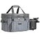 Fun Elements Double Layer Slow Cooker Carrier Bag for 68 Quart Oval CrockPot Insulated Crock Pot Travel Bag with Support Pad and Adjustable Straps Top Zip Compartment and Front Pocket for Utensils