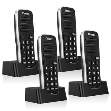 Chtoocy Intercoms Wireless for Home 1 Mile Long Range for House Business Office Handheld Room to Room Communication System Rechargeable Loud Clear 10Channel AntiInterference Intercom System