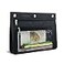 YoeeJob 1 Pack Pencil Pouch for 3 Ring Binder Expandable Binder Pouches with Zipper Large Capacity Pen Holder Case with Clear Window School Class Office Organizers Black