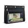 YoeeJob 1 Pack Pencil Pouch for 3 Ring Binder Expandable Binder Pouches with Zipper Large Capacity Pen Holder Case with Clear Window School Class Office Organizers Black
