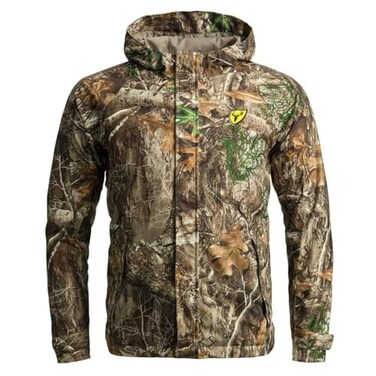 SCENTBLOCKER Blocker Outdoors Drencher Lightweight Breathable Waterproof Camo Rain Jacket RT Edge Medium