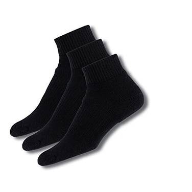 Thorlos Womens Wmx Max Cushion Walking Ankle Socks Black 3 Pair Pack Medium US