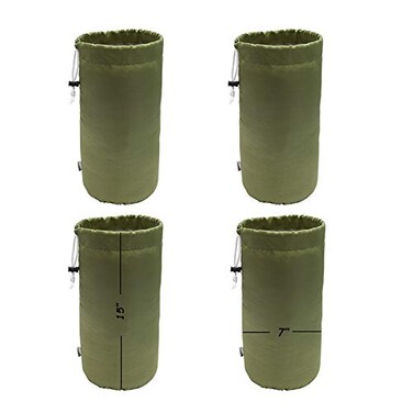 Augbunny Durable Drawstring Water Resistant Dust Flap Stuff Sack Bag 4Pack