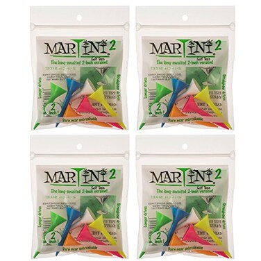 Martini Golf Tees 2 4 Packs of Mixed 24 Tees Total Virtually Unbreakable