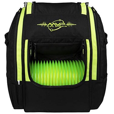 MVP Disc Sports Voyager Lite Backpack Disc Golf Bag Lime