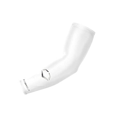 EvoShield Adult Solid Compression Arm Sleeve Team White LargeXLarge