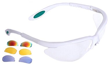 Python Racquetball Python RG Multi Lense Racquetball Squash Eye Protection wfree case Eyewear Goggle Eyeguard WHITE