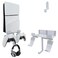 Chanvoo Wall Mount for PS5 SlimPS5 Pro Console Aluminum PS5 Slim DiscDigital Console Wall Shelf Mount with Controller Headphone Holder White Not for Regular PS5