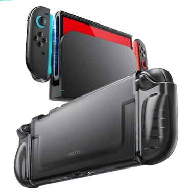 Mumba Dockable Case for Nintendo Switch 2 Clear Case Onepiece Lightweight Protective Shell Cover with QuickRelease JoyCon Design Soft TPU Grip Switch 2 AccessoriesFrost Black