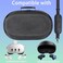 Aenllosi Hard Carrying Case Compatible with The MetaOculus Quest 3Pro VR HeadsetTouch ControllerCharging Dock Other AccessoriesBlack inner BlueCase Only