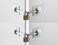 Guardianite 2Pack Refrigerator Lock 2Pack White with Keyed Padlock