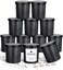 SUPMIND 12 Pack 10oz Glass Candle Jars with Lids and Sticky Labels Empty Candle Jars for Making Candles Bulk ContainersMatte Black