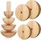 Doublefill 4 Pack Pottery Molds Plaster Molds Wood Pottery Tools with Handle for Ceramic Top Forms DIY Bowls Plate Dish Slump Press Art MakingHemispherical35 45 55 65 Thickness 25