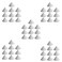 AZB 50 Pieces Pottery Kiln Nails Ceramic Refractory Support Nails High Temperature Cone Support Nails Reusable Resistant Pottery Tools Kiln Tool