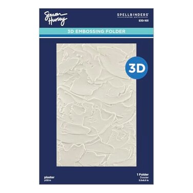 Spellbinders E3D103 Plaster 3D Embossing Folder from Simons Birthday Bash Collection by Simon Hurley