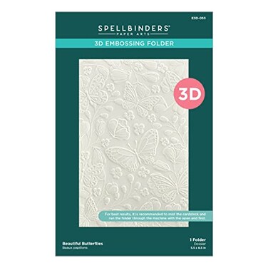Spellbinders E3D055 Beautiful Butterflies 3D Embossing Folder from the Stylish Ovals Collection