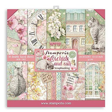 Stamperia Paper PAD 12X12 10PK OrchidCAT