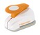 Fiskars Medium Lever Punch Circle Plastic WhiteOrange