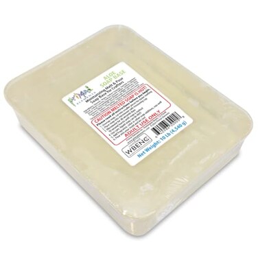Primal Elements Aloe Soap Base Moisturizing Melt and Pour Glycerin Soap Base for Crafting and Soap Making Easy to Cut 10 Pound