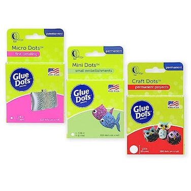 Glue Dots Crafters Pack DoubleSided Mini Dots Craft Dots Micro Dots Permanent 825 Dots DIY Craft Glue Tape Sticky Adhesive Glue Points Liquid Hot Glue Alternative Clear 3 Pack