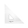 Pacific Arc Drafting Triangle 18inch 4590 Degrees Clear Acrylic
