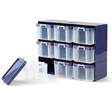 Prym Clear 9 Compartments Organizer Box Multicoloured
