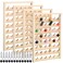 Yahenda 4 Pack 48 Spool Wooden Thread Holder Wall Mounted Thread Rack with Hanging Hooks Organizer for Mini Sewing Quilting Jewelry Embroidery