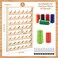 Yahenda 4 Pack 48 Spool Wooden Thread Holder Wall Mounted Thread Rack with Hanging Hooks Organizer for Mini Sewing Quilting Jewelry Embroidery