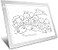 LooEooDoo Silver A4 Dimmable LED Artcraft Light Box Tracer Slim Light Pad Portable Tablet USB Power Cable Copy Drawing Board Tracing Table for Artists Designing Animation Sketching Stenciling Xray Vie