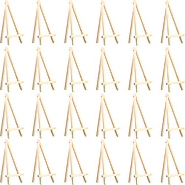 EBOOT 24 Pack Mini Wood Display Easel 8 Inch