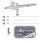 Master Airbrush Model G344 MultiPurpose DualAction Gravity Feed Airbrush with 3 Nozzle Sets 02 03 05mm Needles Fluid Tips and Air Caps 116 oz Fluid Cup User Friendly Versatile Set Kit