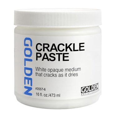 GOLDEN Crackle Paste 16 fl oz Jar Professional Acrylic Paste Medium Opaque