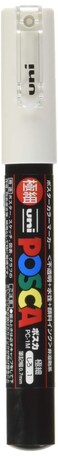 posca uni Uni Posca Extra Fine Marker White PC1M1 1 Set